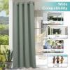 imageNICETOWN Room Darkning Bedroom Curtain W84 x L84 Stainless Steel Grommet Top Blackout Heavy Weight Window Treatment Thermal Insulated Sunlight Block Drape Panel for Sun RoomPorch TanSage Green