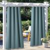 imageNICETOWN Room Darkning Bedroom Curtain W84 x L84 Stainless Steel Grommet Top Blackout Heavy Weight Window Treatment Thermal Insulated Sunlight Block Drape Panel for Sun RoomPorch TanSlate Gray