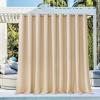imageNICETOWN Room Darkning Bedroom Curtain W84 x L84 Stainless Steel Grommet Top Blackout Heavy Weight Window Treatment Thermal Insulated Sunlight Block Drape Panel for Sun RoomPorch TanBiscotti Beige