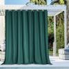 imageNICETOWN Room Darkning Bedroom Curtain W84 x L84 Stainless Steel Grommet Top Blackout Heavy Weight Window Treatment Thermal Insulated Sunlight Block Drape Panel for Sun RoomPorch TanHunter Green