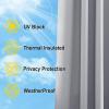 imageNICETOWN Room Darkning Bedroom Curtain W84 x L84 Stainless Steel Grommet Top Blackout Heavy Weight Window Treatment Thermal Insulated Sunlight Block Drape Panel for Sun RoomPorch TanSilver Gray