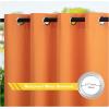 imageNICETOWN Room Darkning Bedroom Curtain W84 x L84 Stainless Steel Grommet Top Blackout Heavy Weight Window Treatment Thermal Insulated Sunlight Block Drape Panel for Sun RoomPorch TanOrange
