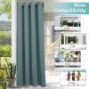 imageNICETOWN Room Darkning Bedroom Curtain W84 x L84 Stainless Steel Grommet Top Blackout Heavy Weight Window Treatment Thermal Insulated Sunlight Block Drape Panel for Sun RoomPorch TanSlate Gray