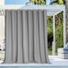 imageNICETOWN Room Darkning Bedroom Curtain W84 x L84 Stainless Steel Grommet Top Blackout Heavy Weight Window Treatment Thermal Insulated Sunlight Block Drape Panel for Sun RoomPorch TanSilver Gray