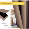 imageNICETOWN Room Darkning Bedroom Curtain W84 x L84 Stainless Steel Grommet Top Blackout Heavy Weight Window Treatment Thermal Insulated Sunlight Block Drape Panel for Sun RoomPorch TanTan