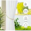 imageNICETOWN Room Darkning Bedroom Curtain W84 x L84 Stainless Steel Grommet Top Blackout Heavy Weight Window Treatment Thermal Insulated Sunlight Block Drape Panel for Sun RoomPorch TanLily White