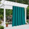 imageNICETOWN Room Darkning Bedroom Curtain W84 x L84 Stainless Steel Grommet Top Blackout Heavy Weight Window Treatment Thermal Insulated Sunlight Block Drape Panel for Sun RoomPorch TanPeacock Teal