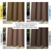 imageNICETOWN Room Darkning Bedroom Curtain W84 x L84 Stainless Steel Grommet Top Blackout Heavy Weight Window Treatment Thermal Insulated Sunlight Block Drape Panel for Sun RoomPorch TanTan