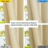 imageNICETOWN Room Darkning Bedroom Curtain W84 x L84 Stainless Steel Grommet Top Blackout Heavy Weight Window Treatment Thermal Insulated Sunlight Block Drape Panel for Sun RoomPorch TanLight Beige