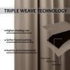 imageNICETOWN Room Darkning Bedroom Curtain W84 x L84 Stainless Steel Grommet Top Blackout Heavy Weight Window Treatment Thermal Insulated Sunlight Block Drape Panel for Sun RoomPorch TanSoft Brown