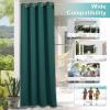 imageNICETOWN Room Darkning Bedroom Curtain W84 x L84 Stainless Steel Grommet Top Blackout Heavy Weight Window Treatment Thermal Insulated Sunlight Block Drape Panel for Sun RoomPorch TanHunter Green