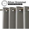 imageNICETOWN Room Darkning Bedroom Curtain W84 x L84 Stainless Steel Grommet Top Blackout Heavy Weight Window Treatment Thermal Insulated Sunlight Block Drape Panel for Sun RoomPorch TanSand
