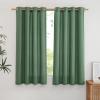 imageNICETOWN Rustic Linen 102 inch Long Curtains for Living Room Grommet Privacy Added Thick Linen Weave with Light Filter Window Curtains ampamp Drapes for Bedroom Olive Green W55 x L102 2 PanelsOlive Green