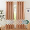 imageNICETOWN Rustic Linen 102 inch Long Curtains for Living Room Grommet Privacy Added Thick Linen Weave with Light Filter Window Curtains ampamp Drapes for Bedroom Olive Green W55 x L102 2 PanelsBurnt Orange