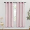 imageNICETOWN Rustic Linen 102 inch Long Curtains for Living Room Grommet Privacy Added Thick Linen Weave with Light Filter Window Curtains ampamp Drapes for Bedroom Olive Green W55 x L102 2 PanelsBlush Pink