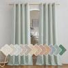 imageNICETOWN Rustic Linen 102 inch Long Curtains for Living Room Grommet Privacy Added Thick Linen Weave with Light Filter Window Curtains ampamp Drapes for Bedroom Olive Green W55 x L102 2 PanelsSage Green