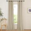imageNICETOWN Rustic Linen 102 inch Long Curtains for Living Room Grommet Privacy Added Thick Linen Weave with Light Filter Window Curtains ampamp Drapes for Bedroom Olive Green W55 x L102 2 PanelsAngora