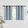 imageNICETOWN Rustic Linen 102 inch Long Curtains for Living Room Grommet Privacy Added Thick Linen Weave with Light Filter Window Curtains ampamp Drapes for Bedroom Olive Green W55 x L102 2 PanelsStone Blue