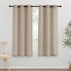 imageNICETOWN Rustic Linen 102 inch Long Curtains for Living Room Grommet Privacy Added Thick Linen Weave with Light Filter Window Curtains ampamp Drapes for Bedroom Olive Green W55 x L102 2 PanelsTaupe