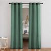imageNICETOWN Rustic Linen 102 inch Long Curtains for Living Room Grommet Privacy Added Thick Linen Weave with Light Filter Window Curtains ampamp Drapes for Bedroom Olive Green W55 x L102 2 PanelsOlive Green