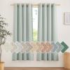 imageNICETOWN Rustic Linen 102 inch Long Curtains for Living Room Grommet Privacy Added Thick Linen Weave with Light Filter Window Curtains ampamp Drapes for Bedroom Olive Green W55 x L102 2 PanelsSage Green