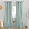 imageNICETOWN Rustic Linen 102 inch Long Curtains for Living Room Grommet Privacy Added Thick Linen Weave with Light Filter Window Curtains ampamp Drapes for Bedroom Olive Green W55 x L102 2 PanelsSage Green