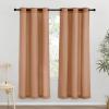 imageNICETOWN Rustic Linen 102 inch Long Curtains for Living Room Grommet Privacy Added Thick Linen Weave with Light Filter Window Curtains ampamp Drapes for Bedroom Olive Green W55 x L102 2 PanelsBurnt Orange