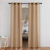 imageNICETOWN Rustic Linen 102 inch Long Curtains for Living Room Grommet Privacy Added Thick Linen Weave with Light Filter Window Curtains ampamp Drapes for Bedroom Olive Green W55 x L102 2 PanelsCamel