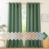 imageNICETOWN Rustic Linen 102 inch Long Curtains for Living Room Grommet Privacy Added Thick Linen Weave with Light Filter Window Curtains ampamp Drapes for Bedroom Olive Green W55 x L102 2 PanelsOlive Green
