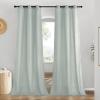 imageNICETOWN Rustic Linen 102 inch Long Curtains for Living Room Grommet Privacy Added Thick Linen Weave with Light Filter Window Curtains ampamp Drapes for Bedroom Olive Green W55 x L102 2 PanelsSage Green