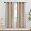 imageNICETOWN Rustic Linen 102 inch Long Curtains for Living Room Grommet Privacy Added Thick Linen Weave with Light Filter Window Curtains ampamp Drapes for Bedroom Olive Green W55 x L102 2 PanelsTaupe