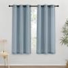imageNICETOWN Rustic Linen 102 inch Long Curtains for Living Room Grommet Privacy Added Thick Linen Weave with Light Filter Window Curtains ampamp Drapes for Bedroom Olive Green W55 x L102 2 PanelsStone Blue