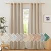 imageNICETOWN Rustic Linen 102 inch Long Curtains for Living Room Grommet Privacy Added Thick Linen Weave with Light Filter Window Curtains ampamp Drapes for Bedroom Olive Green W55 x L102 2 PanelsAngora