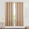 imageNICETOWN Rustic Linen 102 inch Long Curtains for Living Room Grommet Privacy Added Thick Linen Weave with Light Filter Window Curtains ampamp Drapes for Bedroom Olive Green W55 x L102 2 PanelsCamel
