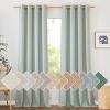 imageNICETOWN Rustic Linen 102 inch Long Curtains for Living Room Grommet Privacy Added Thick Linen Weave with Light Filter Window Curtains ampamp Drapes for Bedroom Olive Green W55 x L102 2 PanelsSage Green
