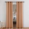 imageNICETOWN Rustic Linen 102 inch Long Curtains for Living Room Grommet Privacy Added Thick Linen Weave with Light Filter Window Curtains ampamp Drapes for Bedroom Olive Green W55 x L102 2 PanelsBurnt Orange