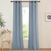 imageNICETOWN Rustic Linen 102 inch Long Curtains for Living Room Grommet Privacy Added Thick Linen Weave with Light Filter Window Curtains ampamp Drapes for Bedroom Olive Green W55 x L102 2 PanelsStone Blue