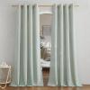 imageNICETOWN Rustic Linen 102 inch Long Curtains for Living Room Grommet Privacy Added Thick Linen Weave with Light Filter Window Curtains ampamp Drapes for Bedroom Olive Green W55 x L102 2 PanelsSage Green