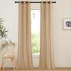 imageNICETOWN Rustic Linen 102 inch Long Curtains for Living Room Grommet Privacy Added Thick Linen Weave with Light Filter Window Curtains ampamp Drapes for Bedroom Olive Green W55 x L102 2 PanelsBurlap