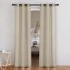 imageNICETOWN Rustic Linen 102 inch Long Curtains for Living Room Grommet Privacy Added Thick Linen Weave with Light Filter Window Curtains ampamp Drapes for Bedroom Olive Green W55 x L102 2 PanelsAngora