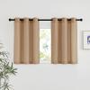 imageNICETOWN Rustic Linen 102 inch Long Curtains for Living Room Grommet Privacy Added Thick Linen Weave with Light Filter Window Curtains ampamp Drapes for Bedroom Olive Green W55 x L102 2 PanelsCamel