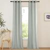 imageNICETOWN Rustic Linen 102 inch Long Curtains for Living Room Grommet Privacy Added Thick Linen Weave with Light Filter Window Curtains ampamp Drapes for Bedroom Olive Green W55 x L102 2 PanelsSage Green