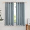 imageNICETOWN Rustic Linen 102 inch Long Curtains for Living Room Grommet Privacy Added Thick Linen Weave with Light Filter Window Curtains ampamp Drapes for Bedroom Olive Green W55 x L102 2 PanelsStone Blue