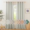 imageNICETOWN Rustic Linen 102 inch Long Curtains for Living Room Grommet Privacy Added Thick Linen Weave with Light Filter Window Curtains ampamp Drapes for Bedroom Olive Green W55 x L102 2 PanelsGrey
