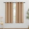 imageNICETOWN Rustic Linen 102 inch Long Curtains for Living Room Grommet Privacy Added Thick Linen Weave with Light Filter Window Curtains ampamp Drapes for Bedroom Olive Green W55 x L102 2 PanelsCamel
