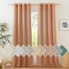 imageNICETOWN Rustic Linen 102 inch Long Curtains for Living Room Grommet Privacy Added Thick Linen Weave with Light Filter Window Curtains ampamp Drapes for Bedroom Olive Green W55 x L102 2 PanelsBurnt Orange
