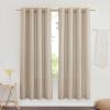 imageNICETOWN Rustic Linen 102 inch Long Curtains for Living Room Grommet Privacy Added Thick Linen Weave with Light Filter Window Curtains ampamp Drapes for Bedroom Olive Green W55 x L102 2 PanelsTaupe