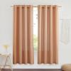 imageNICETOWN Rustic Linen 102 inch Long Curtains for Living Room Grommet Privacy Added Thick Linen Weave with Light Filter Window Curtains ampamp Drapes for Bedroom Olive Green W55 x L102 2 PanelsBurnt Orange