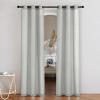 imageNICETOWN Rustic Linen 102 inch Long Curtains for Living Room Grommet Privacy Added Thick Linen Weave with Light Filter Window Curtains ampamp Drapes for Bedroom Olive Green W55 x L102 2 PanelsGrey