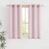 imageNICETOWN Rustic Linen 102 inch Long Curtains for Living Room Grommet Privacy Added Thick Linen Weave with Light Filter Window Curtains ampamp Drapes for Bedroom Olive Green W55 x L102 2 PanelsBlush Pink